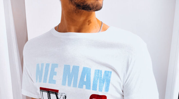 Koszulka męska z nadrukiem biała Dstreet RX5153
